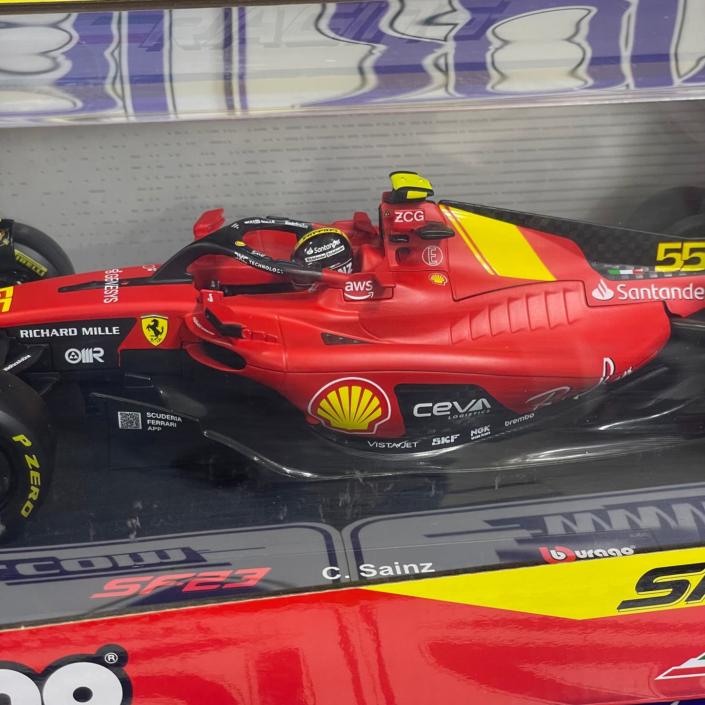 16812 1/18 CARLOS SAINZ SF23 #55 FERRARI BURAGO F1