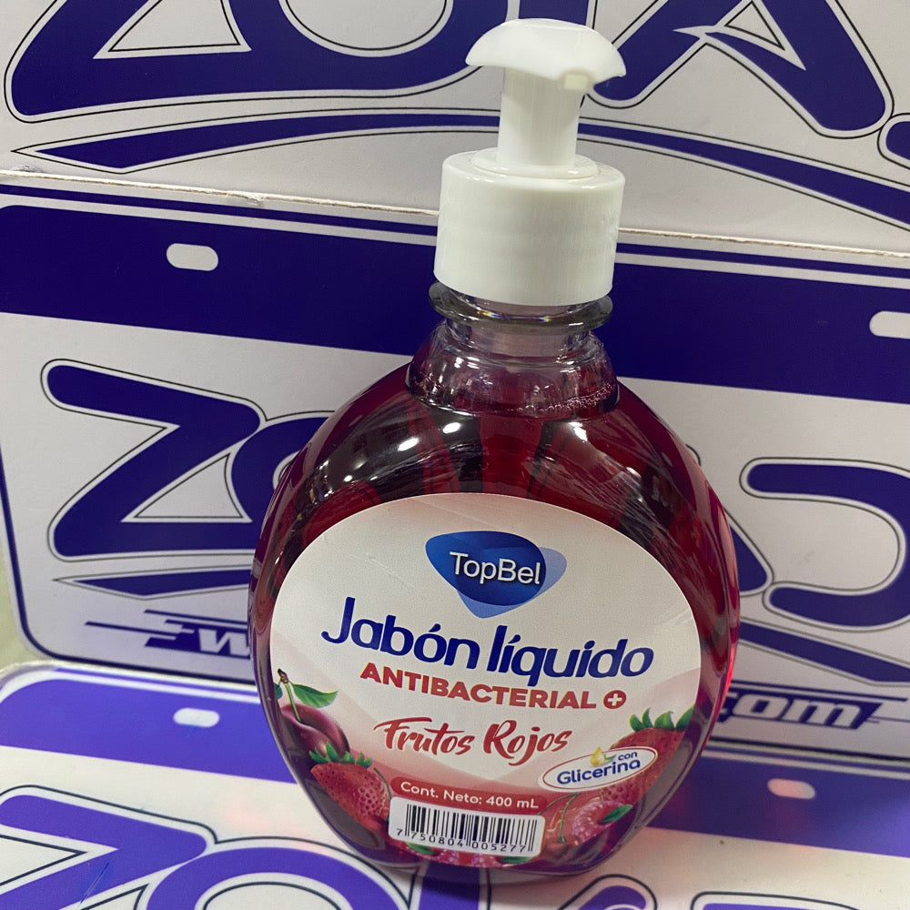 JABÓN LÍQUIDO ANTIBACTERIAL FRUTOS ROJOS DE 400ml