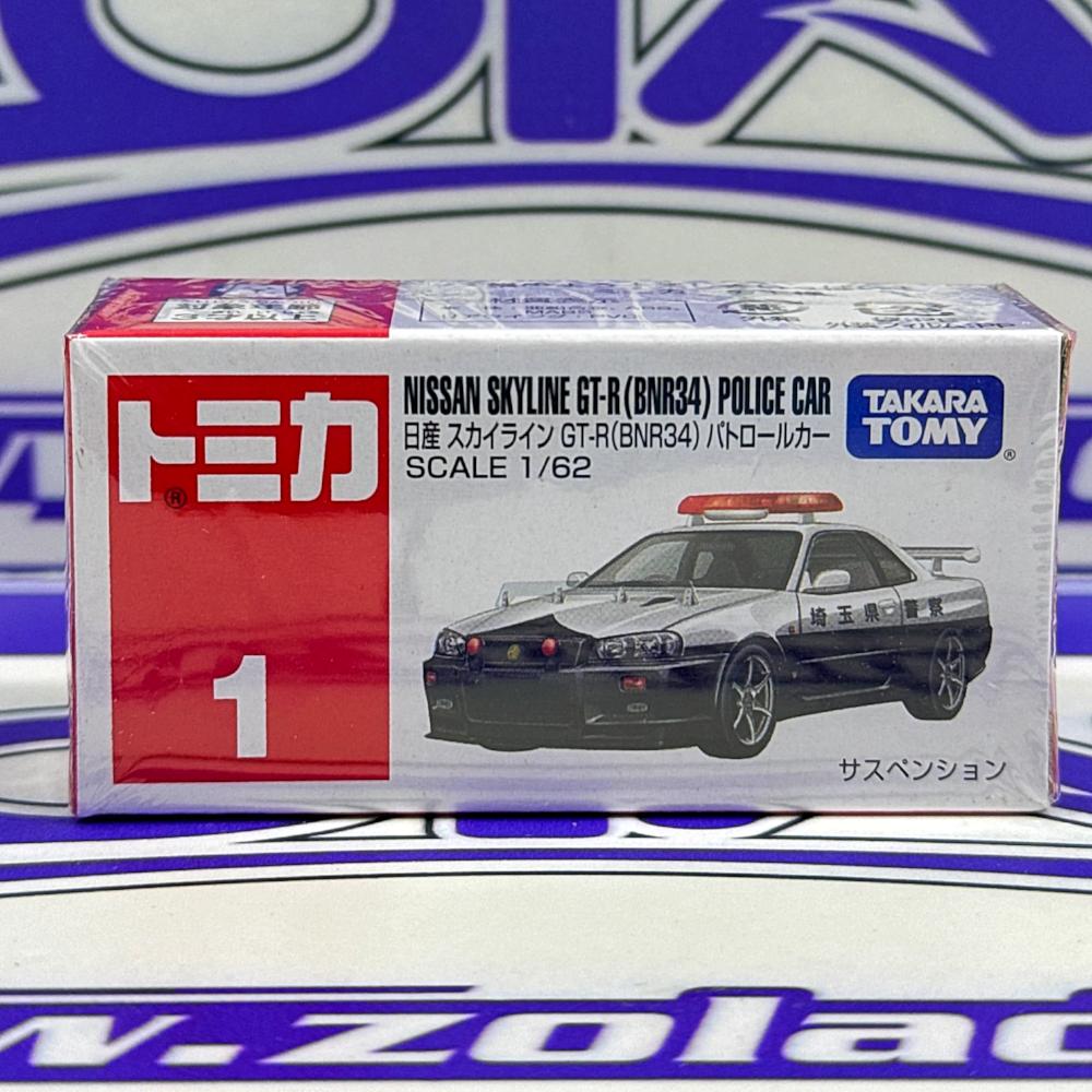 NISSAN SKYLINE GTR R34 POLICE CAR TOMICA