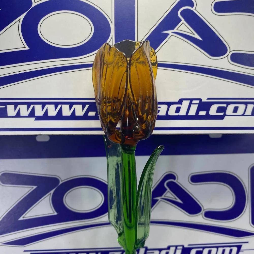 TULIPAN AMARILLO O AMBAR - ARTE EN VIDRIO DIA DE LA MADRE