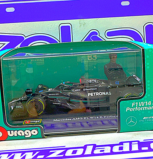 W14 GEORGE RUSSELL 63 MERCEDES (ACRILICO SIN CASCO)