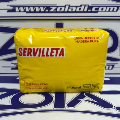 100 SERVILLETAS TRIPLE HOJA