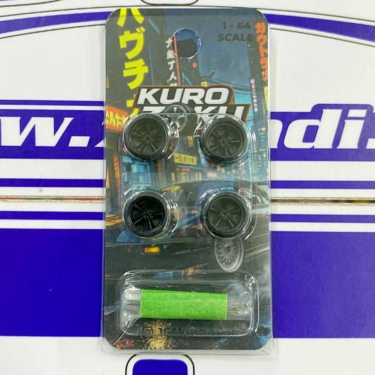 KURO ZOKU SET DE 4 LLANTAS PHANTON BLACK