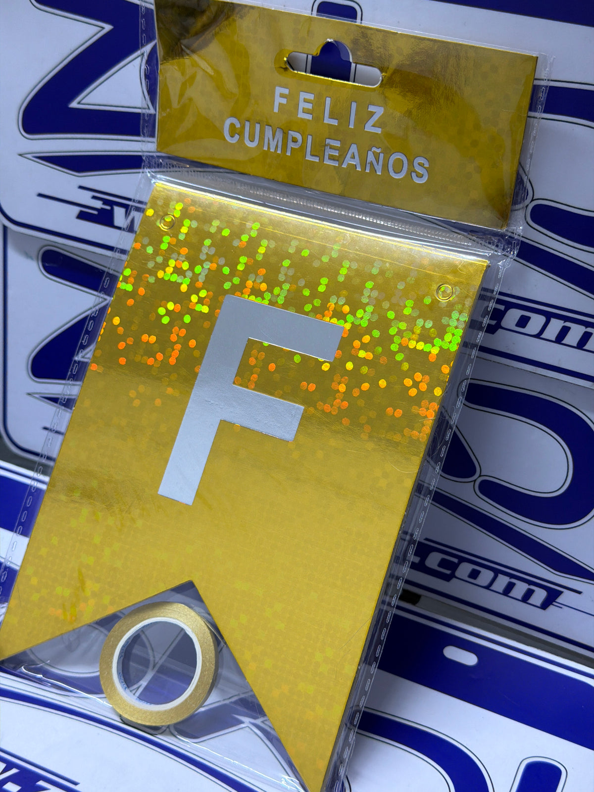 BANNER FELIZ CUMPLEAÑOS DORADO