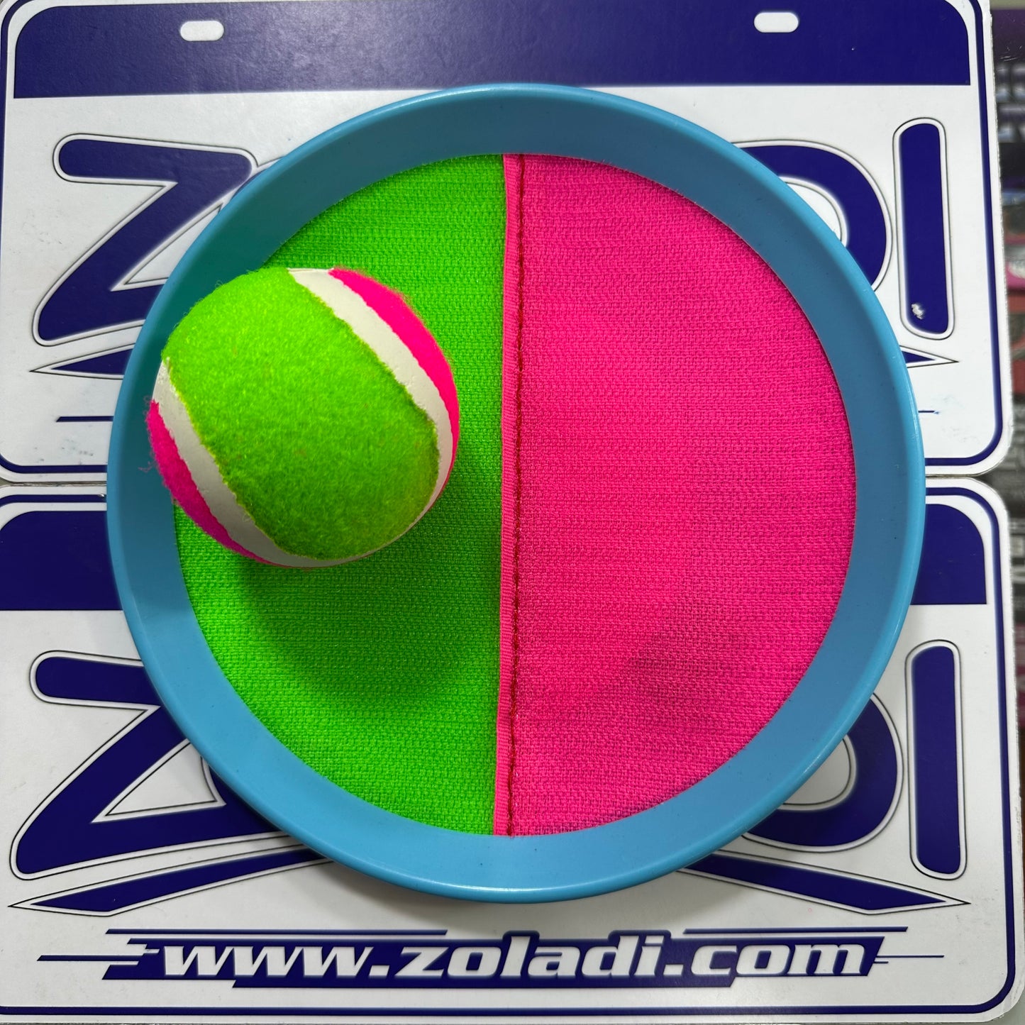 JUEGO DE PLATOS DE VELCRO Y PELOTA