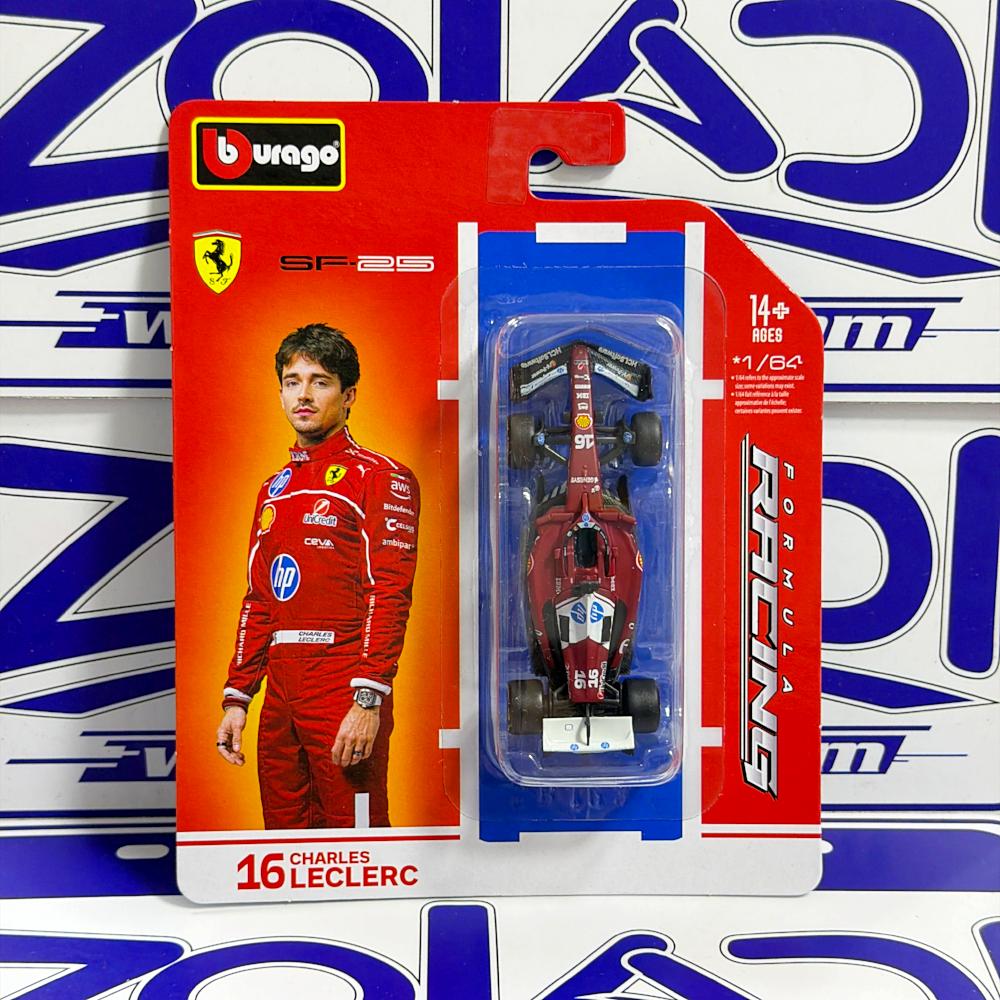 Burago, Formula1 Sf-25 Lecrerc Zoladi autos de colección, Hotwheels Shop Lima, Peru