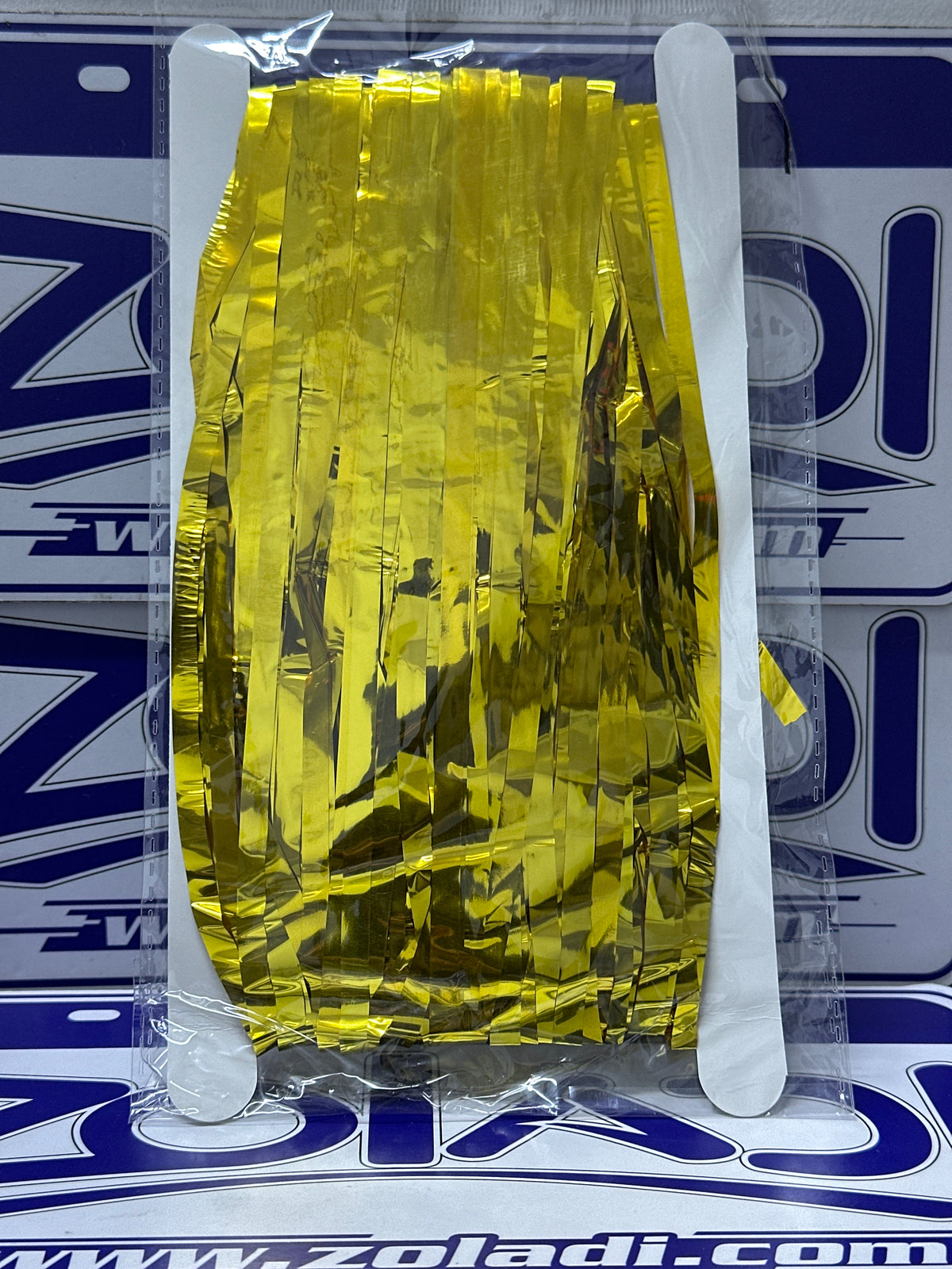 CORTINA METÁLICA DE FLECOS DORADA PARA FIESTAS