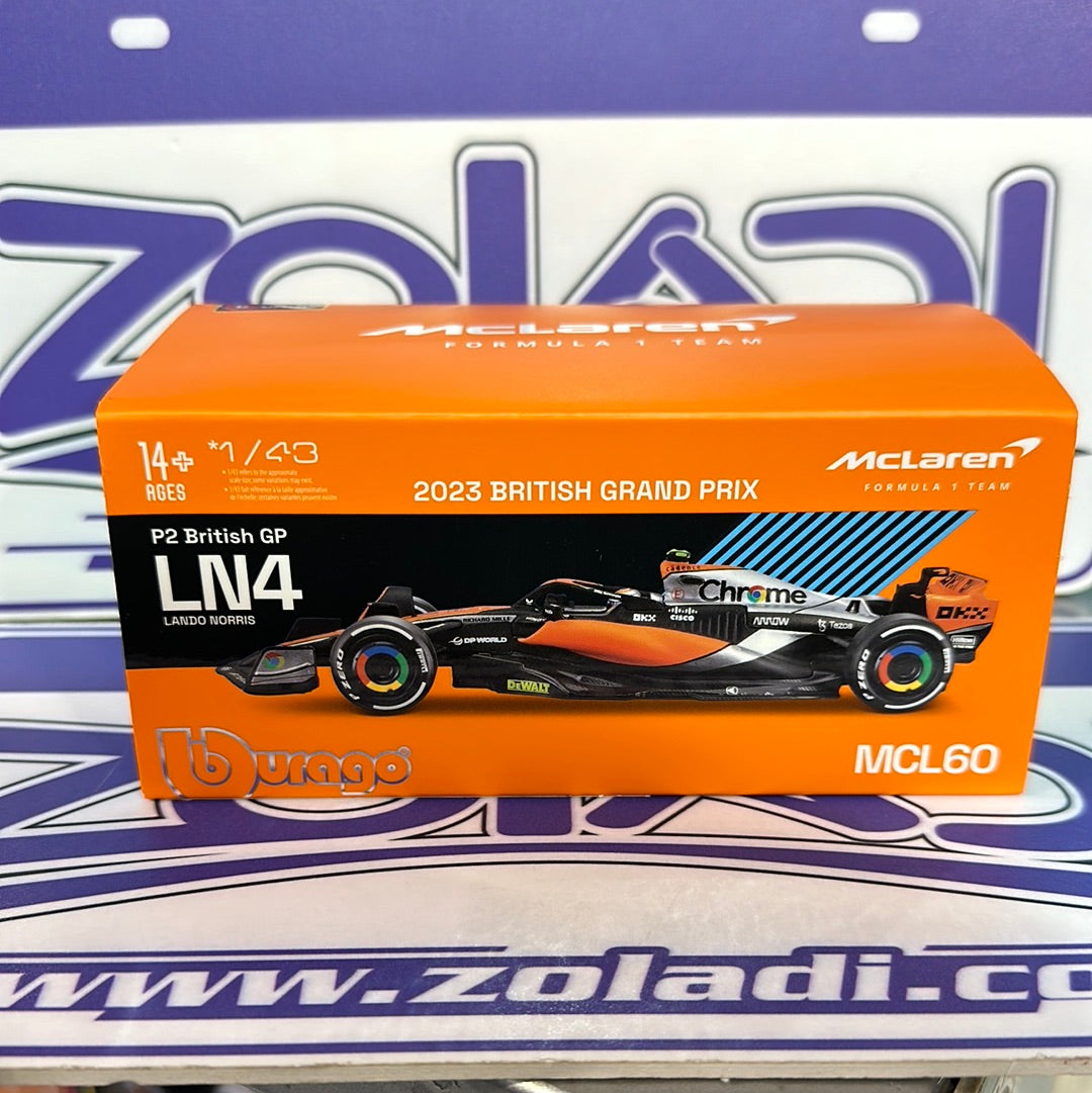 Burago 2023 F11 MCL60 Lando Norris C/Helmet