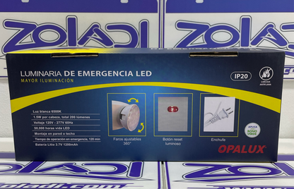 LAMPARA DE EMERGENCIA MANTIS OPALUX AUTOMATICO