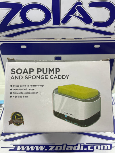 DISPENSADOR DE JABON Y PORTA ESPONJA 2 EN 1 - paruro - Zoladi Perú