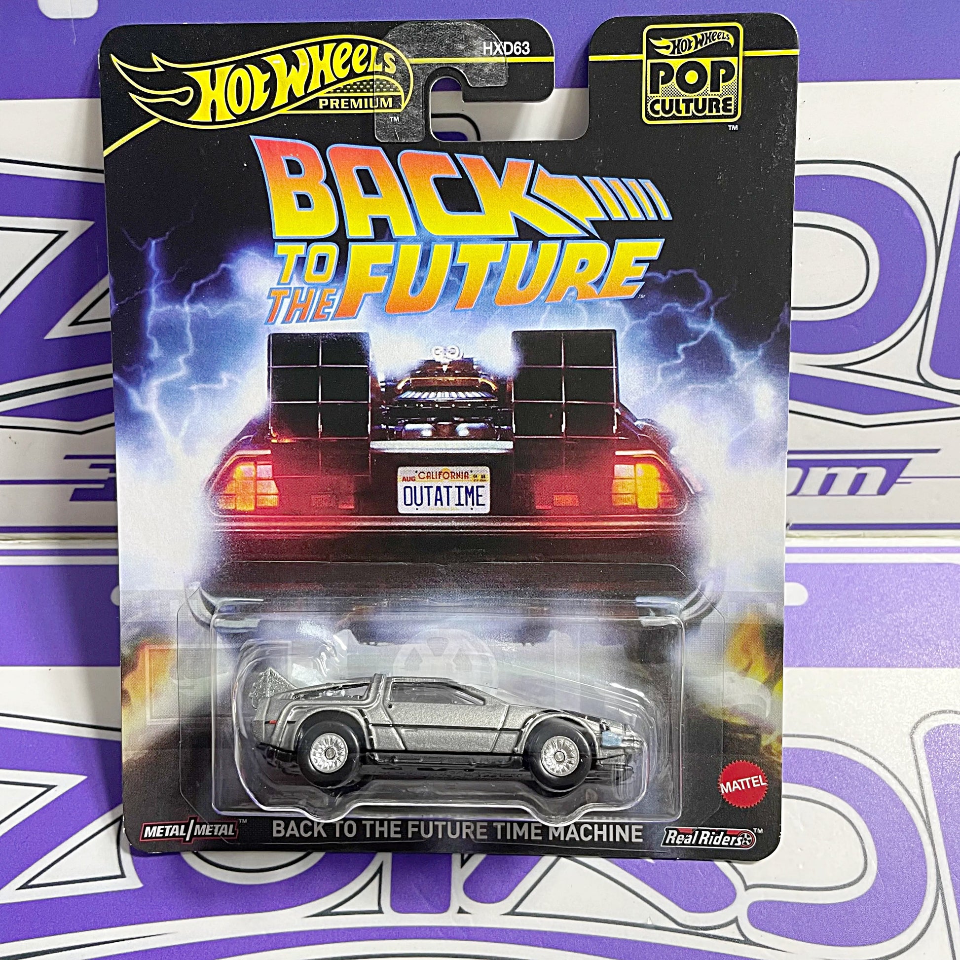 back to the future delorean  hotwheels premium zoladi tienda en lima