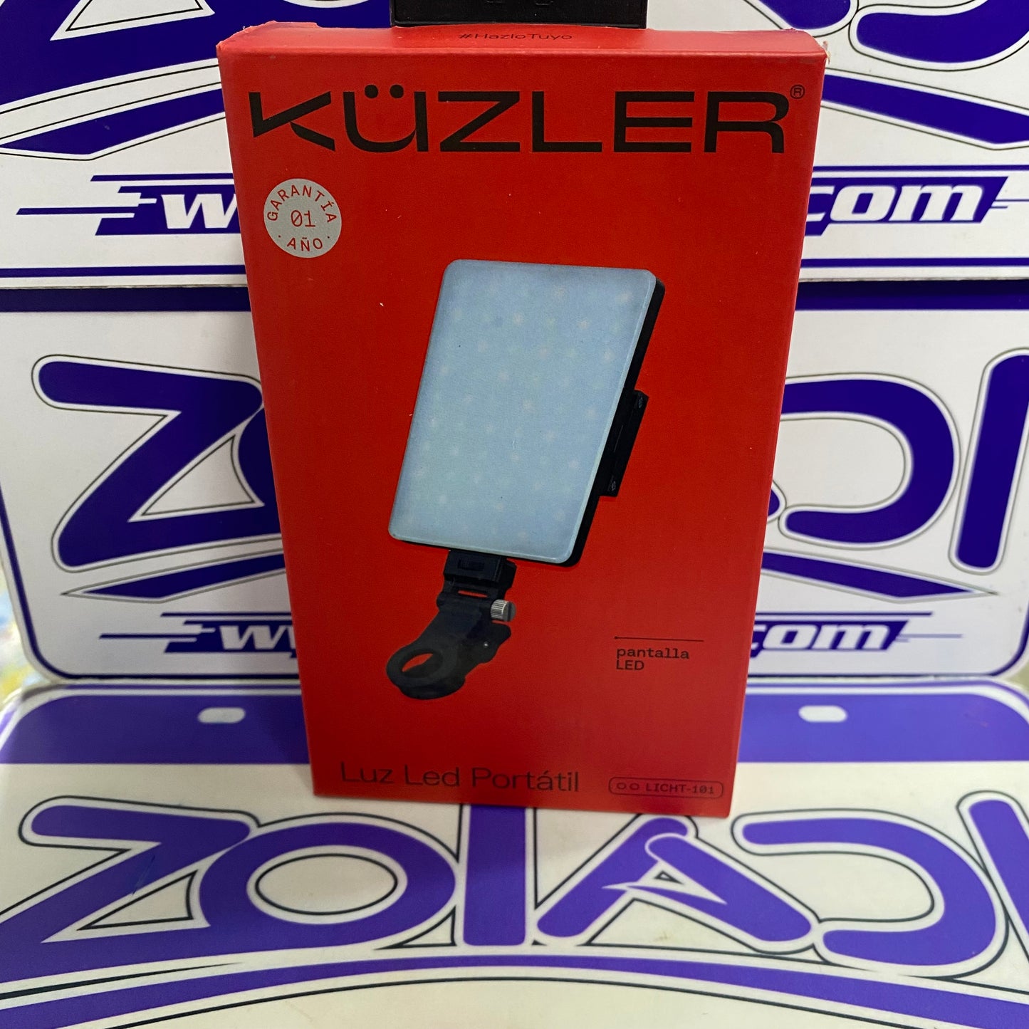 LUZ LED PORTATIL BATERÍA INTEBGRADA 3 TONOS DE LUZ KUZLER NEGRO