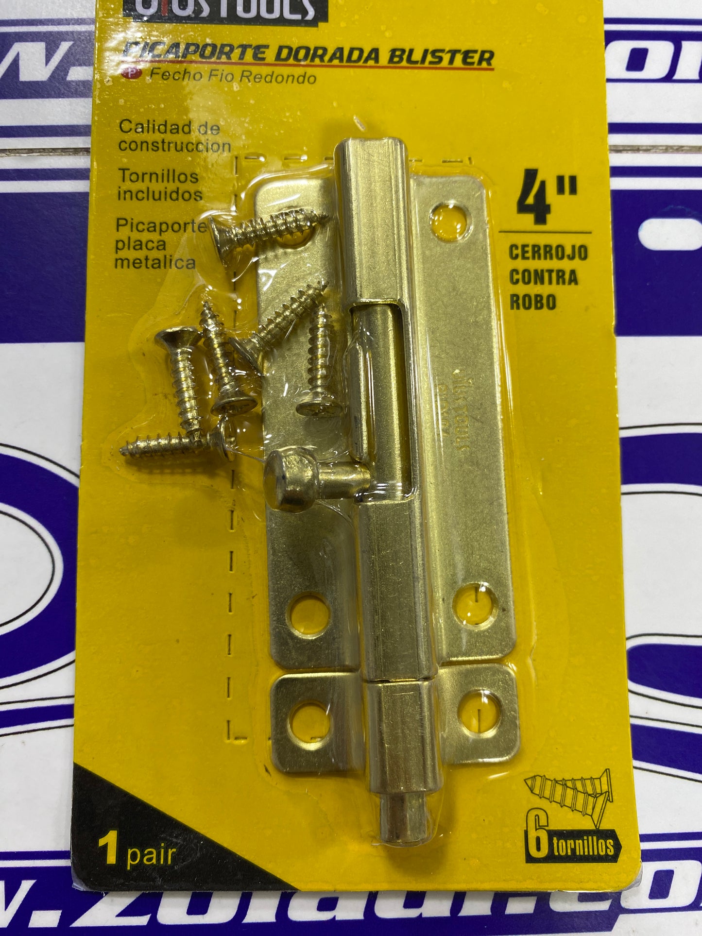 PICAPORTE CERROJO SEGURO PARA PUERTA 4"