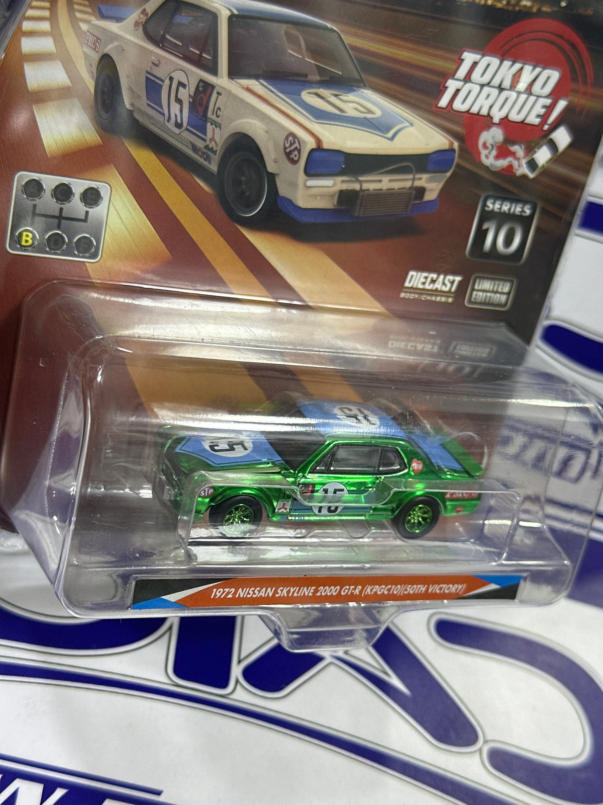 14562 1972 NISSAN SKYLINE 2000 GTR CHASE GREENLIGHT