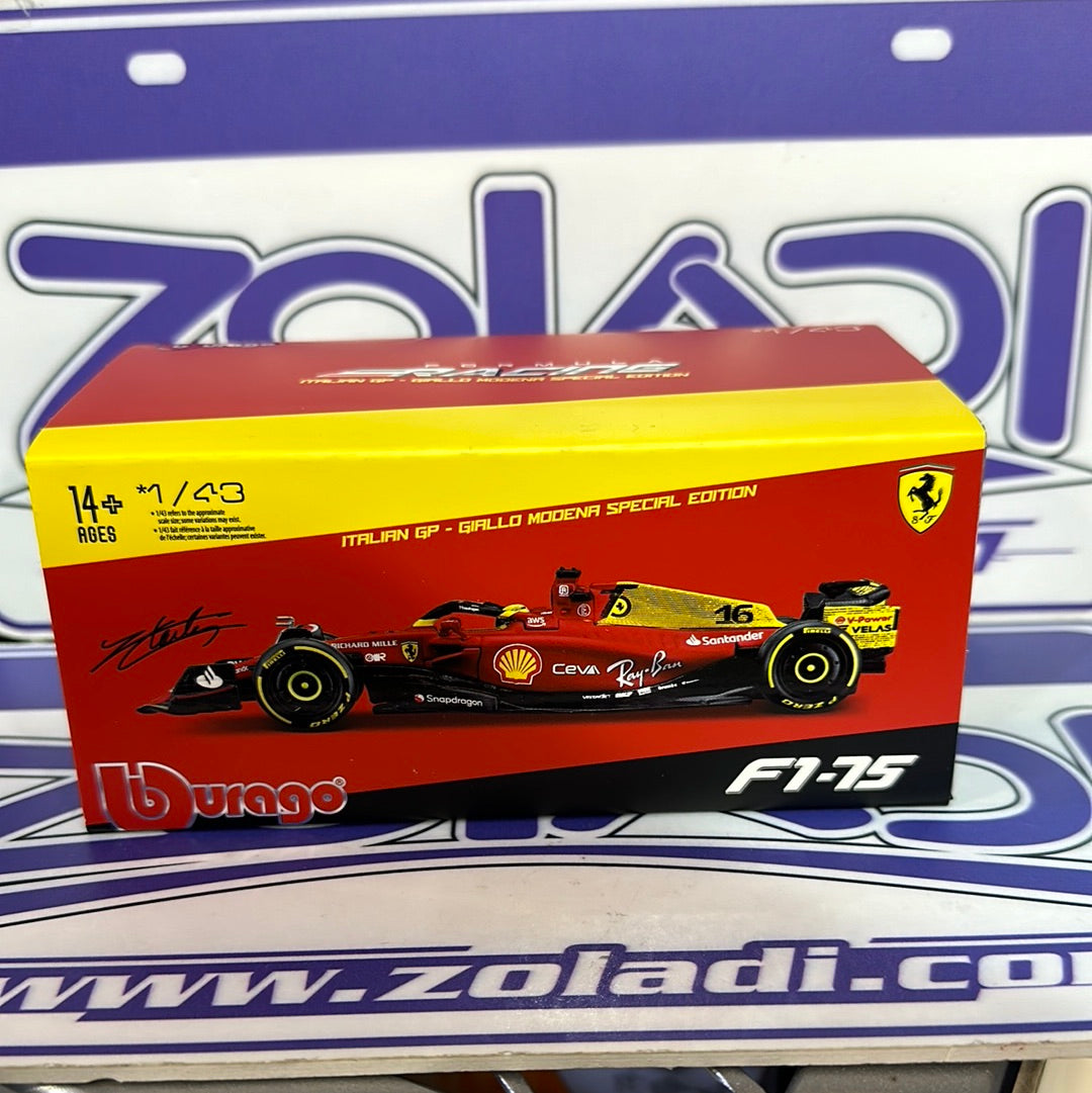 F1-75 Italian GP Charles Leclerc #16 Ferrari (WITH HELMET AND ACRYLIC) 2022