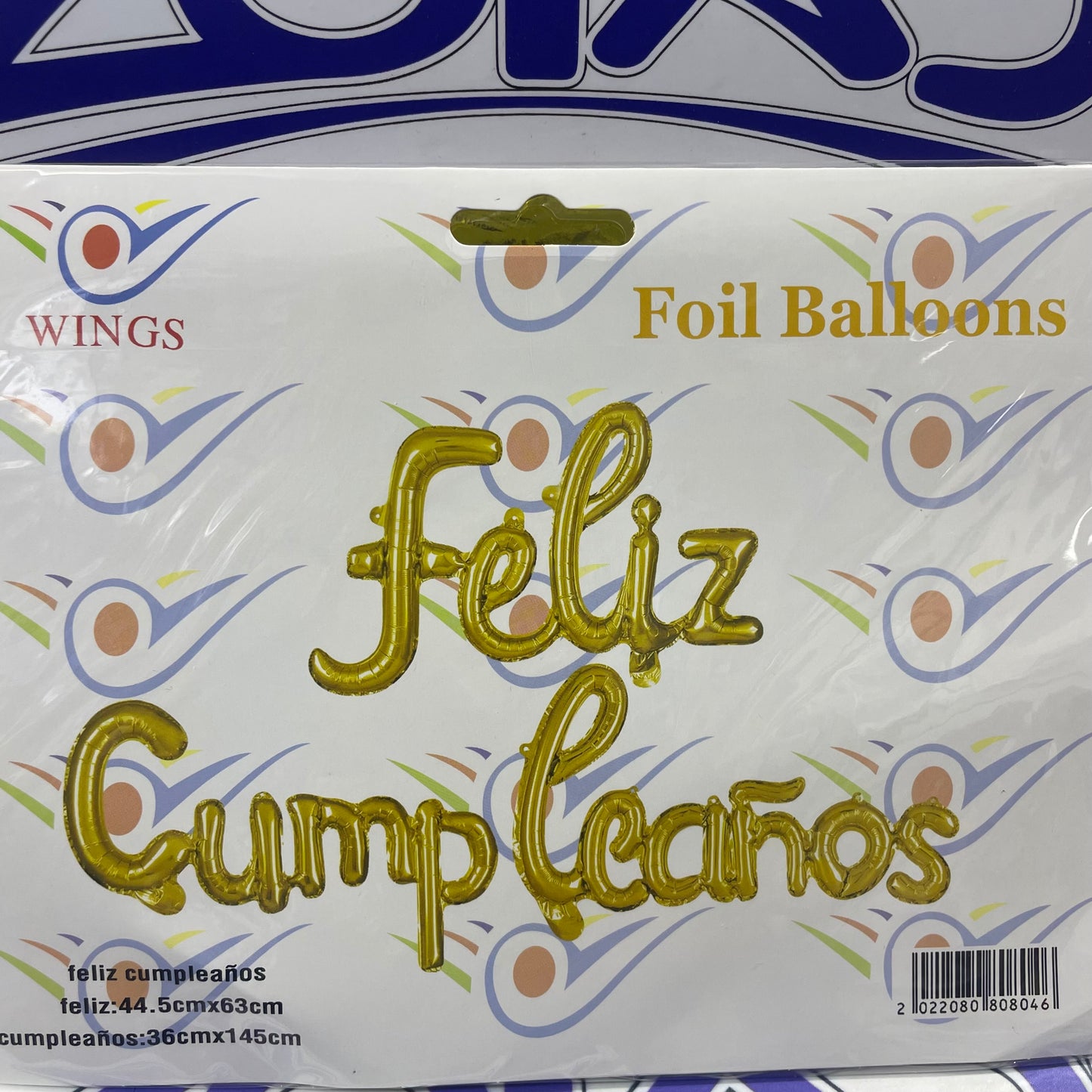 GLOBO FELIZ CUMPLEAÑOS DORADO