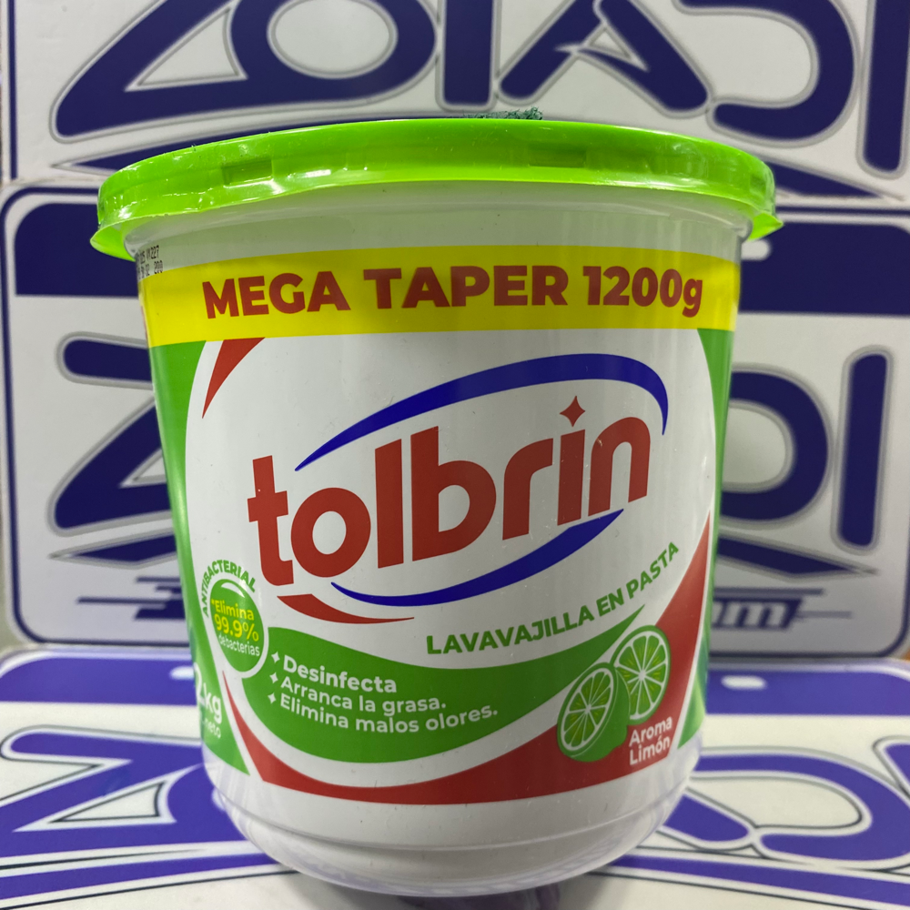 LAVAVAJILLA EN PASTA DESINFECTANTE CON ESPONJA 1.2kg - LIMÓN