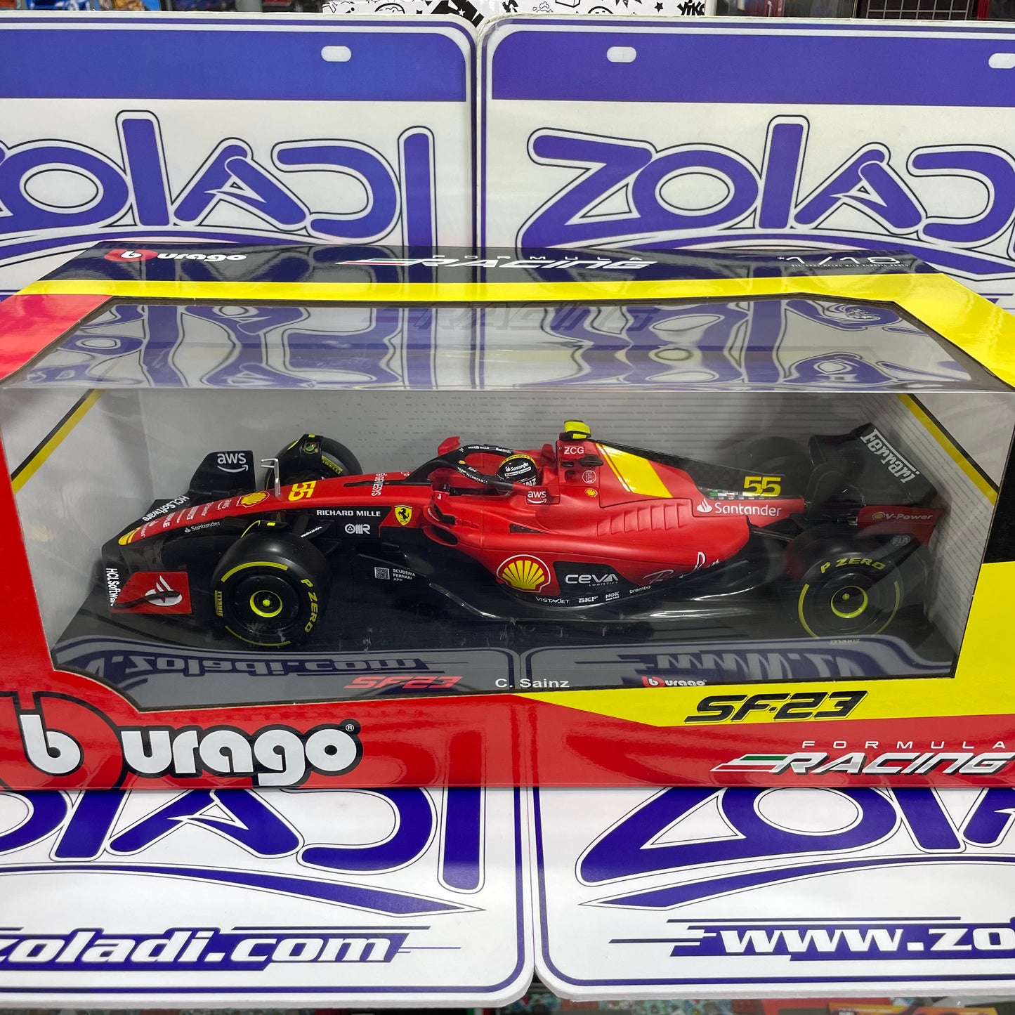 16812 1/18 CARLOS SAINZ SF23 #55 FERRARI BURAGO F1