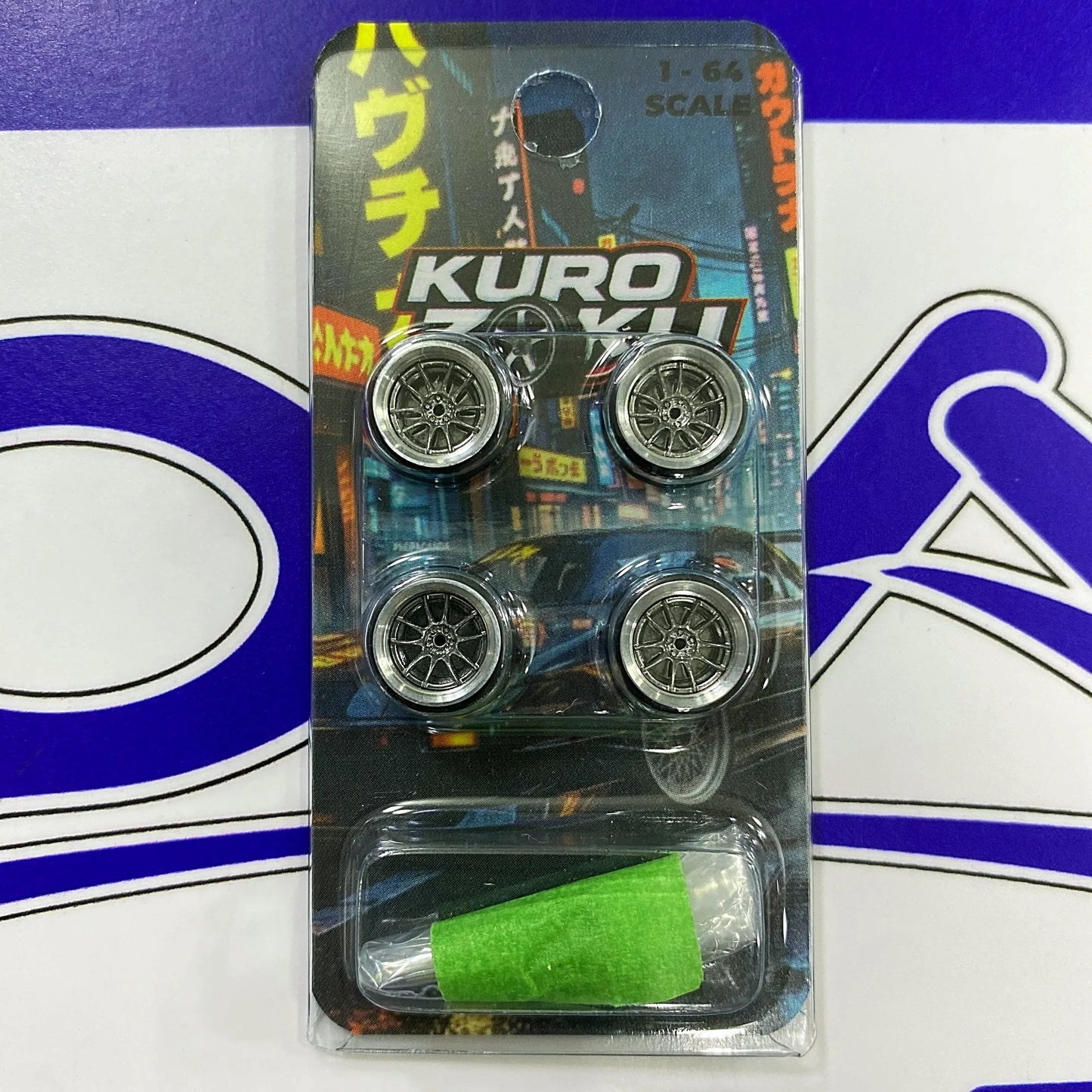 KURO ZOKU SET DE 4 LLANTAS SPOKERS CHROME