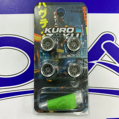 KURO ZOKU SET DE 4 LLANTAS SPOKERS CHROME