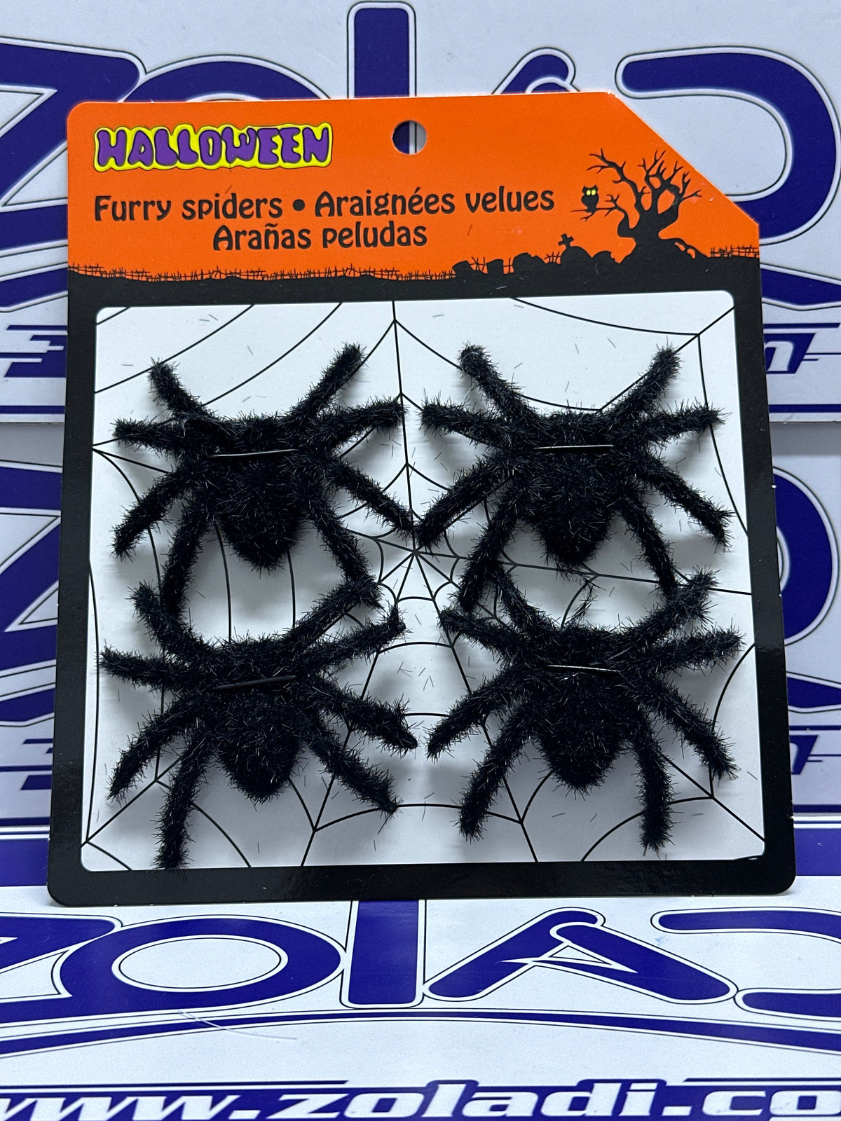 PACK 04 ARAÑAS PELUDAS HALLOWEEN