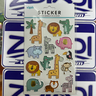 STICKER RELIEVE ANIMALES DE LA SELVA - darkloi - Zoladi Perú