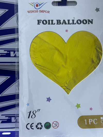 GLOBO METÁLICO CORAZÓN DORADO 18"