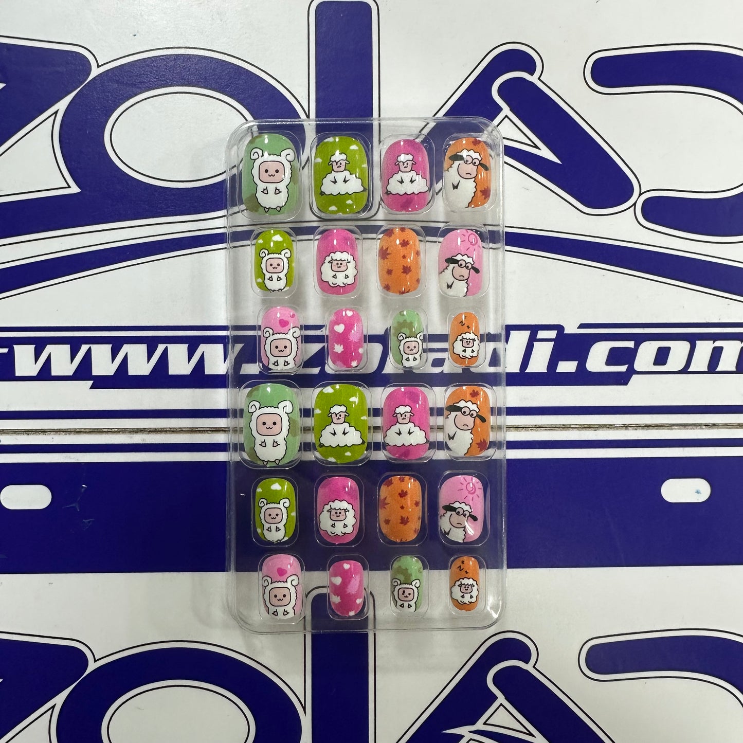 UÑAS POSTIZAS CON DISEÑO CON ADHESIVO BLISTER