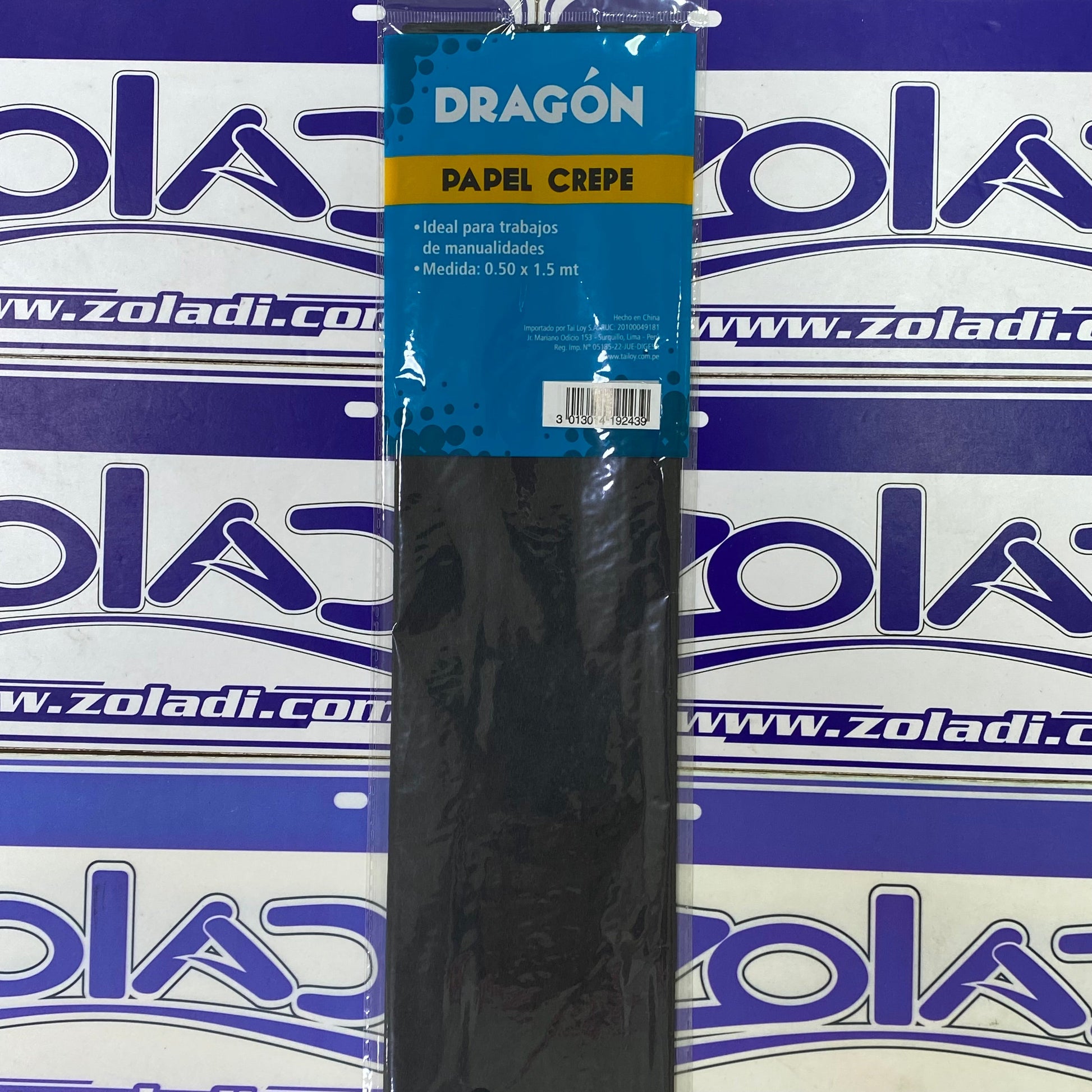 PAPEL CREPE NEGRO - Darkloi - Zoladi Perú