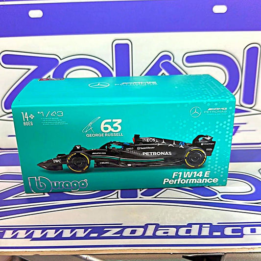 02416 W14 GEORGE RUSSELL #63 Mercedes (ACRILICO CON CASCO)i