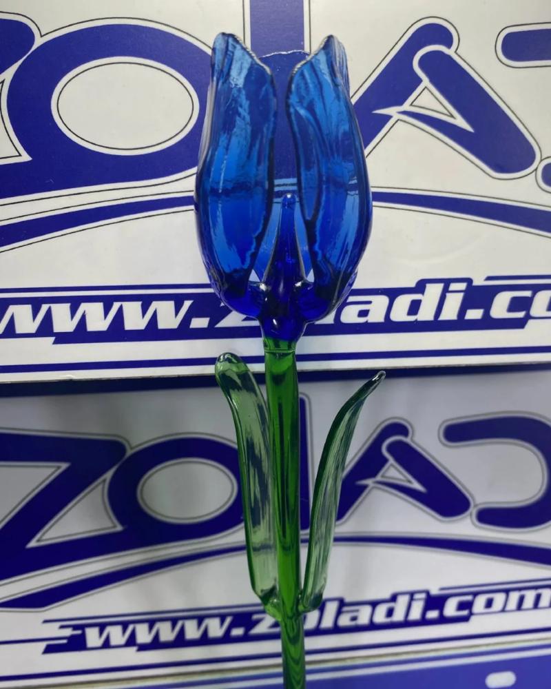 TULIPAN AZUL - ARTE EN VIDRIO DIA DE LA MADRE