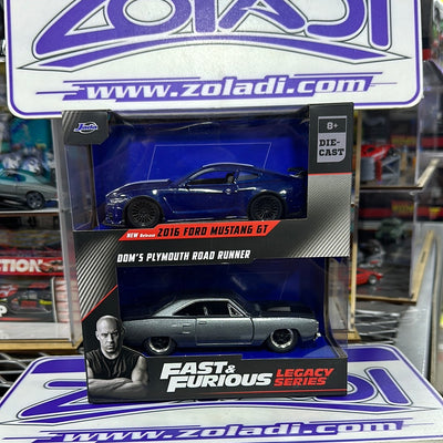 34255  FORD MUSTANG GT PLYMOUTH ROAD RUNNER JADA 1/32