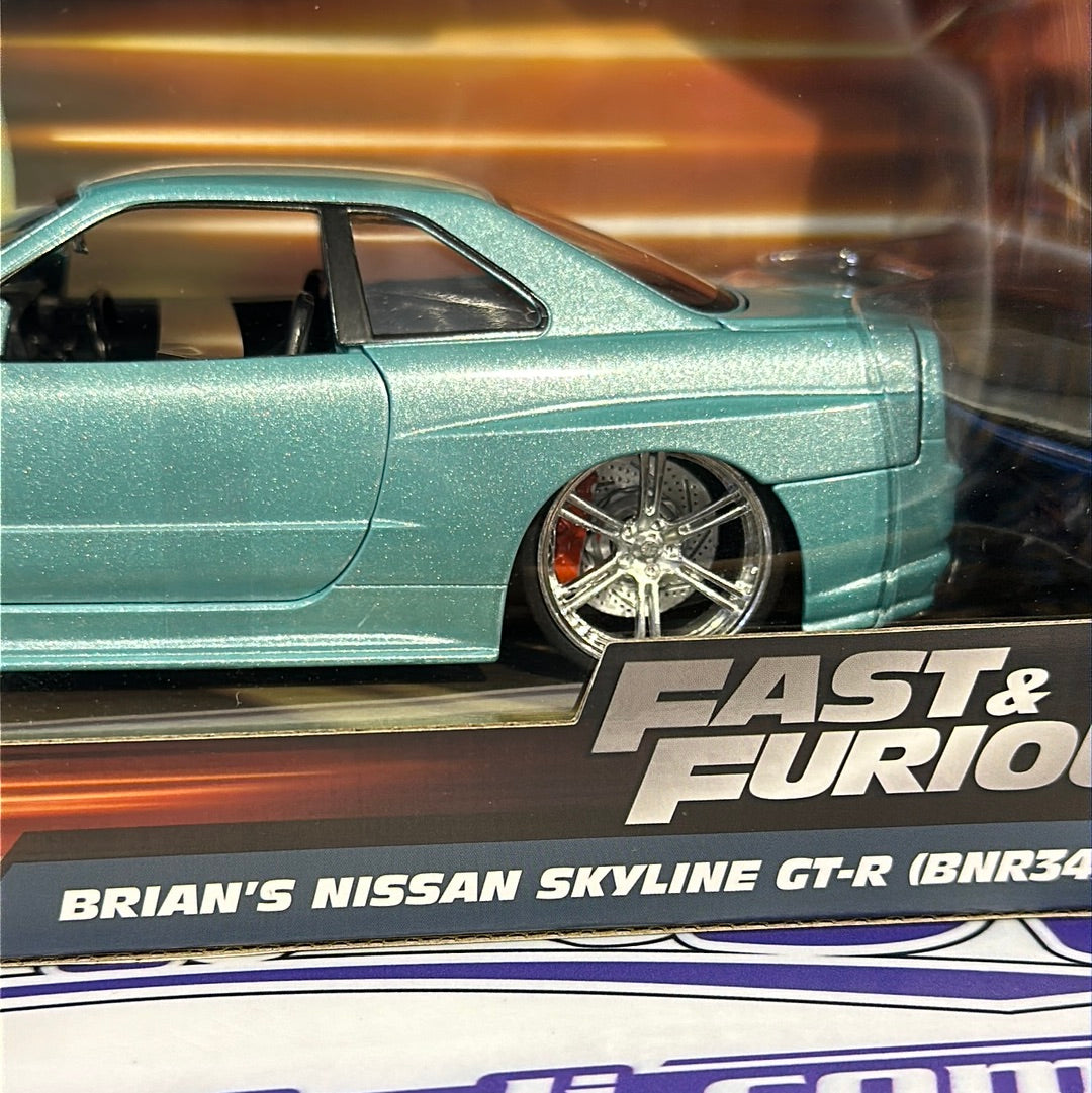 32608 BRIANS NISSAN SKYLINE GTR 34 FAST AND FURIOUS 1/24