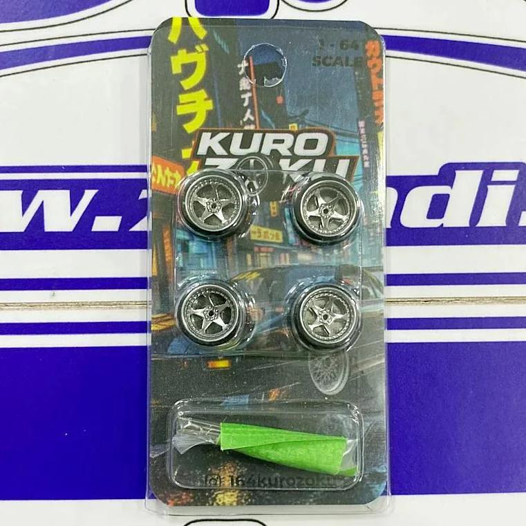 KURO ZOKU SET DE 4 LLANTAS STARFISH CHROME