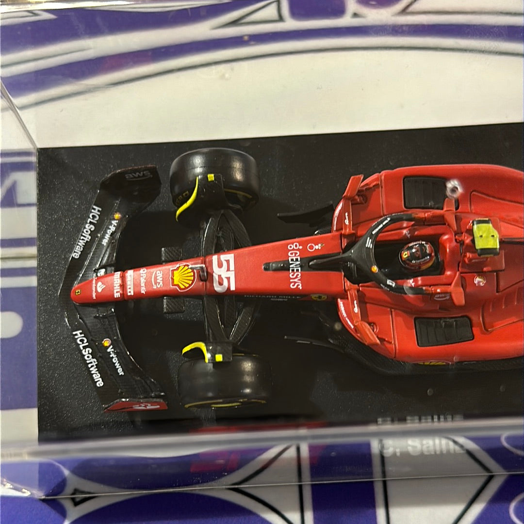 SF23 Carlos Sainz #55 Ferrari (ACRILICO CON CASCO)