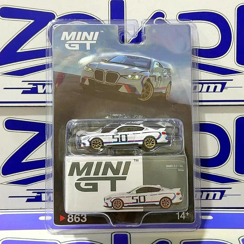 Mini GT #863 BMW 3.0 CSL - Auto a Escala Coleccionable - Delivery Perú