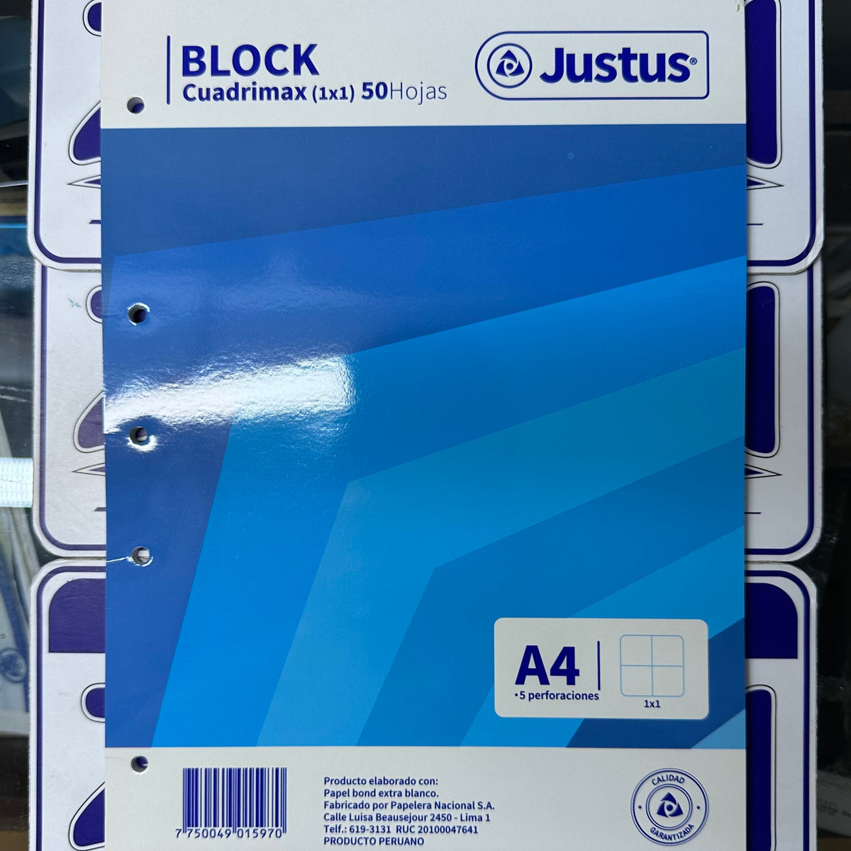 BLOCK A4 JUSTUS DE 50 HOJAS PARA ESCRIBIR Y APUNTES