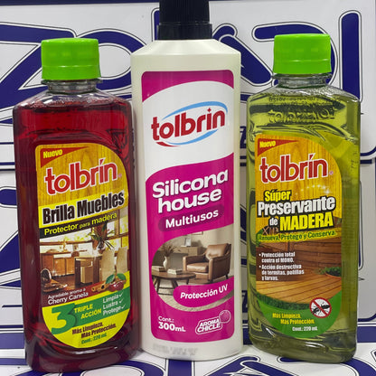 PACK CUIDADO DE MUEBLES - SILICONA, PROTECTOR Y PRESERVANTE