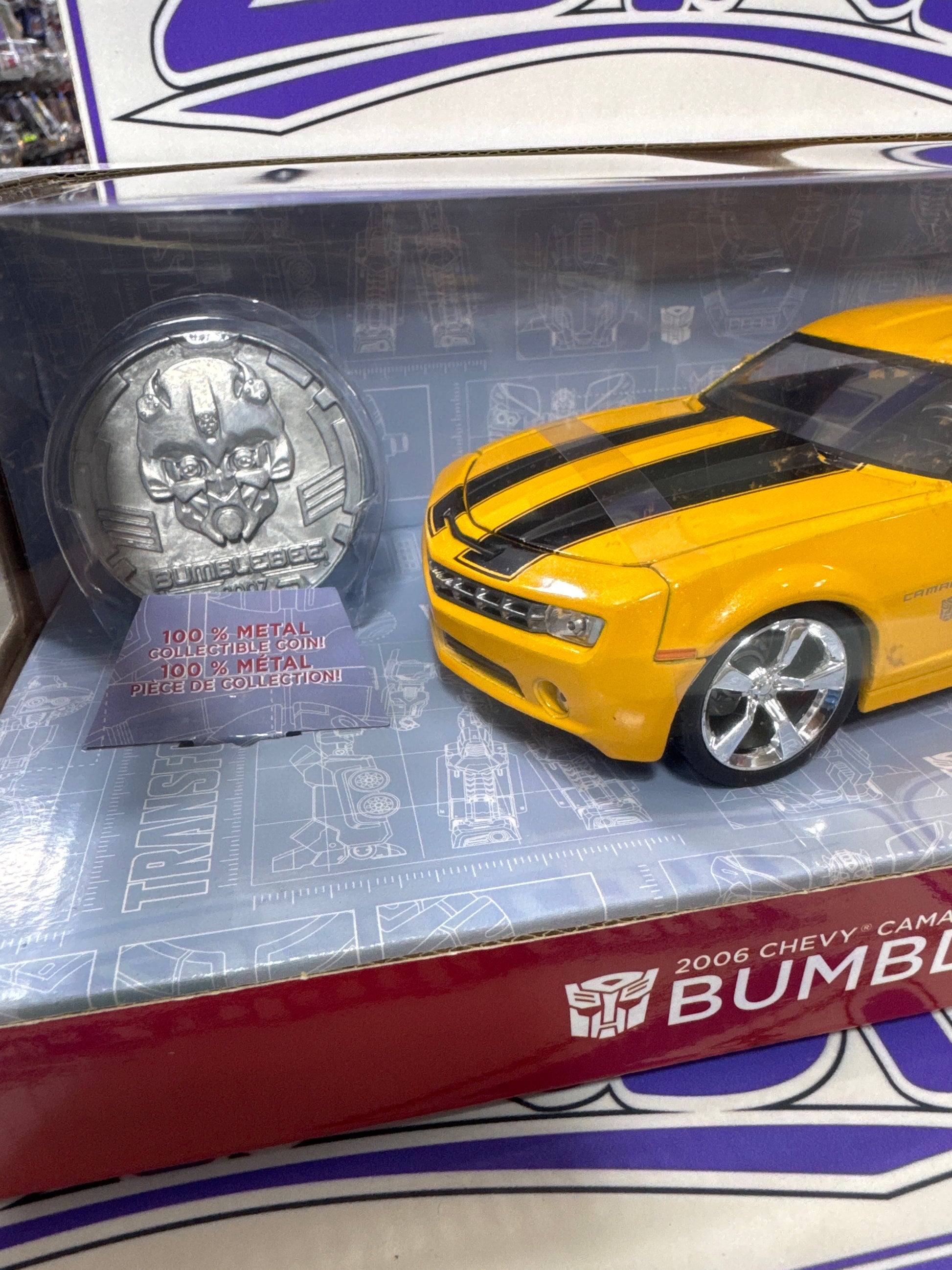 Achetez JADA98497 - Jada 1:24 JADA Chevrolet Camaro Coupe 2006 Bumblebee Transformers V L'Ultimo Cavaliere With Metal Coin Yellow Black JADA98497 ( - Véhicules de route Achetez JADA98497 - Jada 1:24 JADA Chevrolet Camaro Coupe 2006 Bumblebee Transformers V L'Ultimo Cavaliere With Metal Coin Yellow Black JADA98497 ( - Véhicules de route
