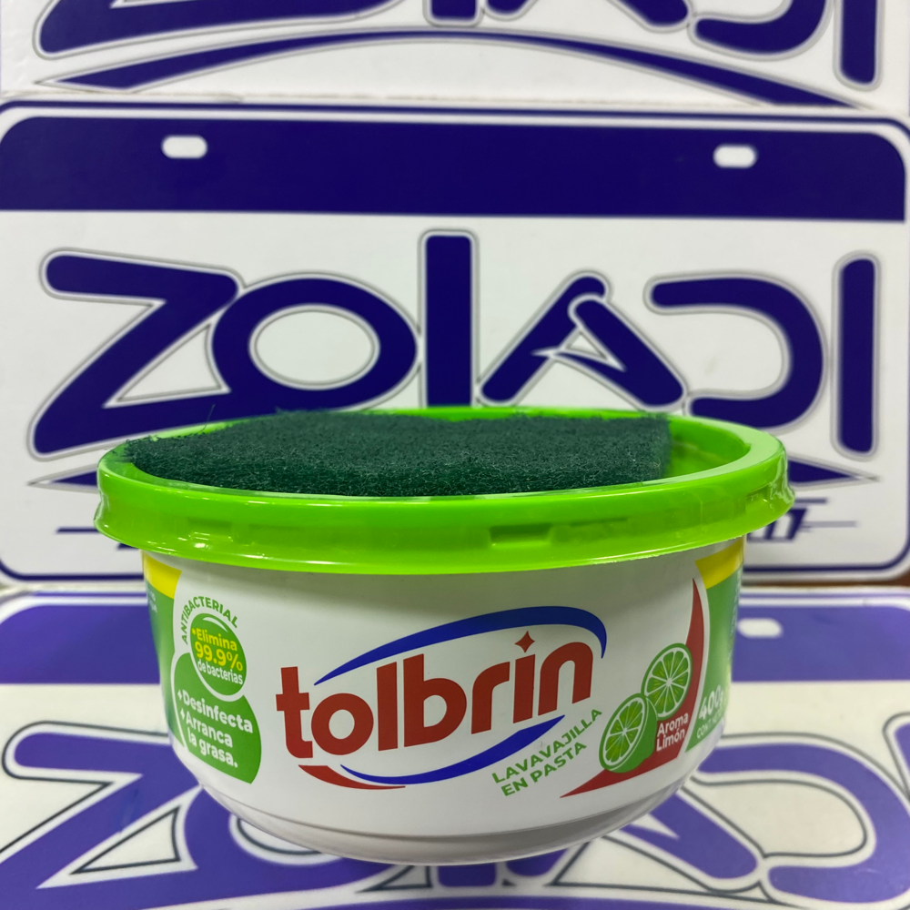 LAVAVAJILLA EN PASTA DESINFECTANTE CON ESPONJA 400gr - LIMON