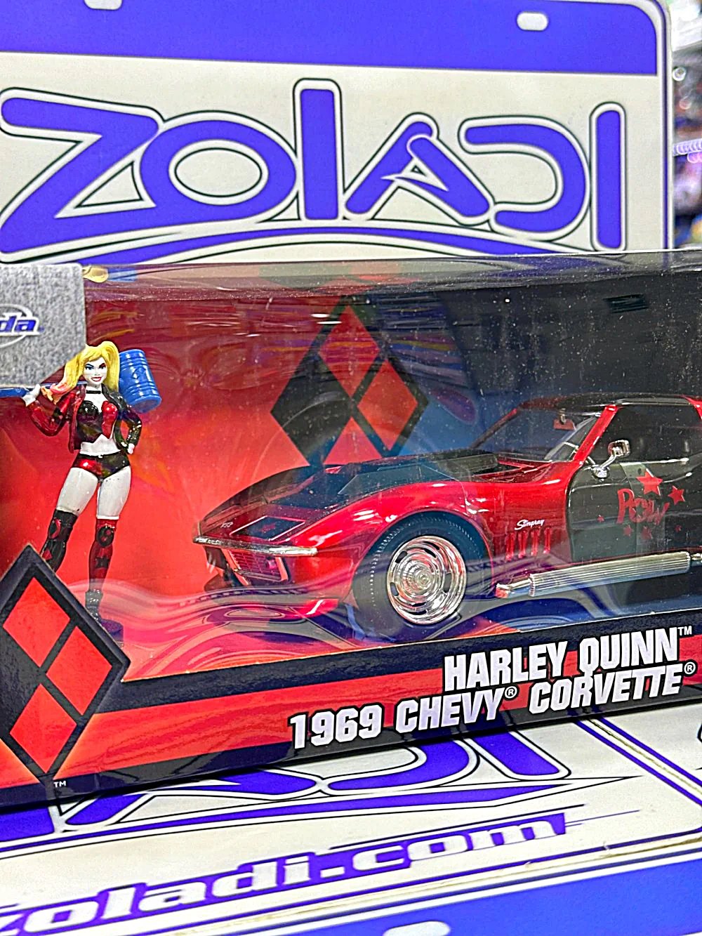 31196 HARLEY QUINN Y CHEVY CORVETTE STINGRAY 1/24 JADA