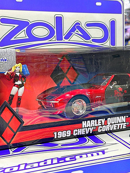 31196 HARLEY QUINN Y CHEVY CORVETTE STINGRAY 1/24 JADA