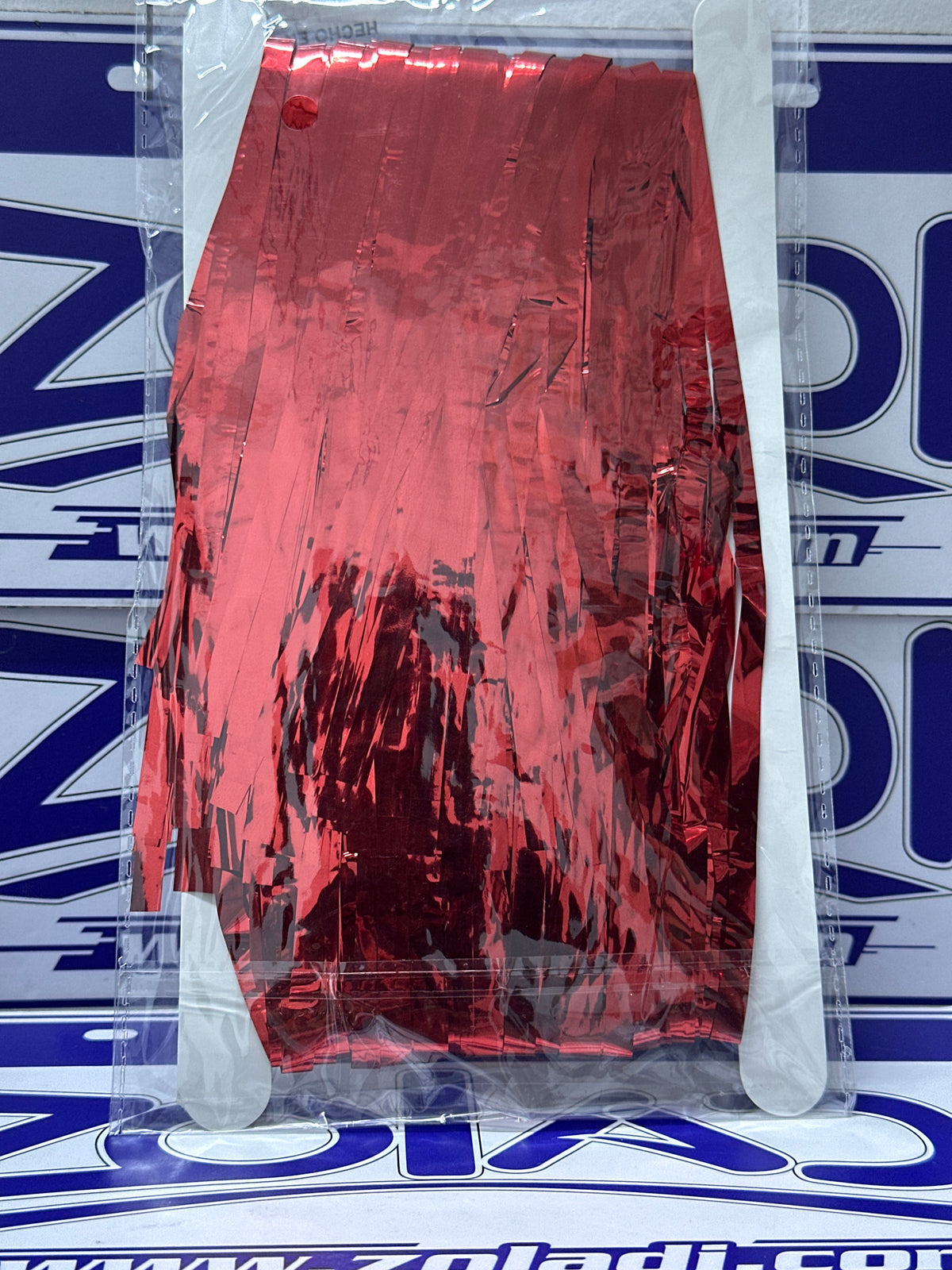 CORTINA METÁLICA DE FLECOS ROJA PARA FIESTAS