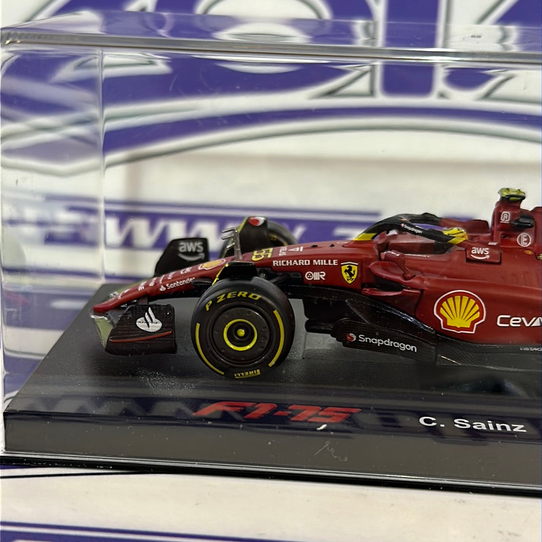 F1-75 Italian GP C Sainz #55 Ferrari (WITH ACRYLIC/WITH HELMET) 2022