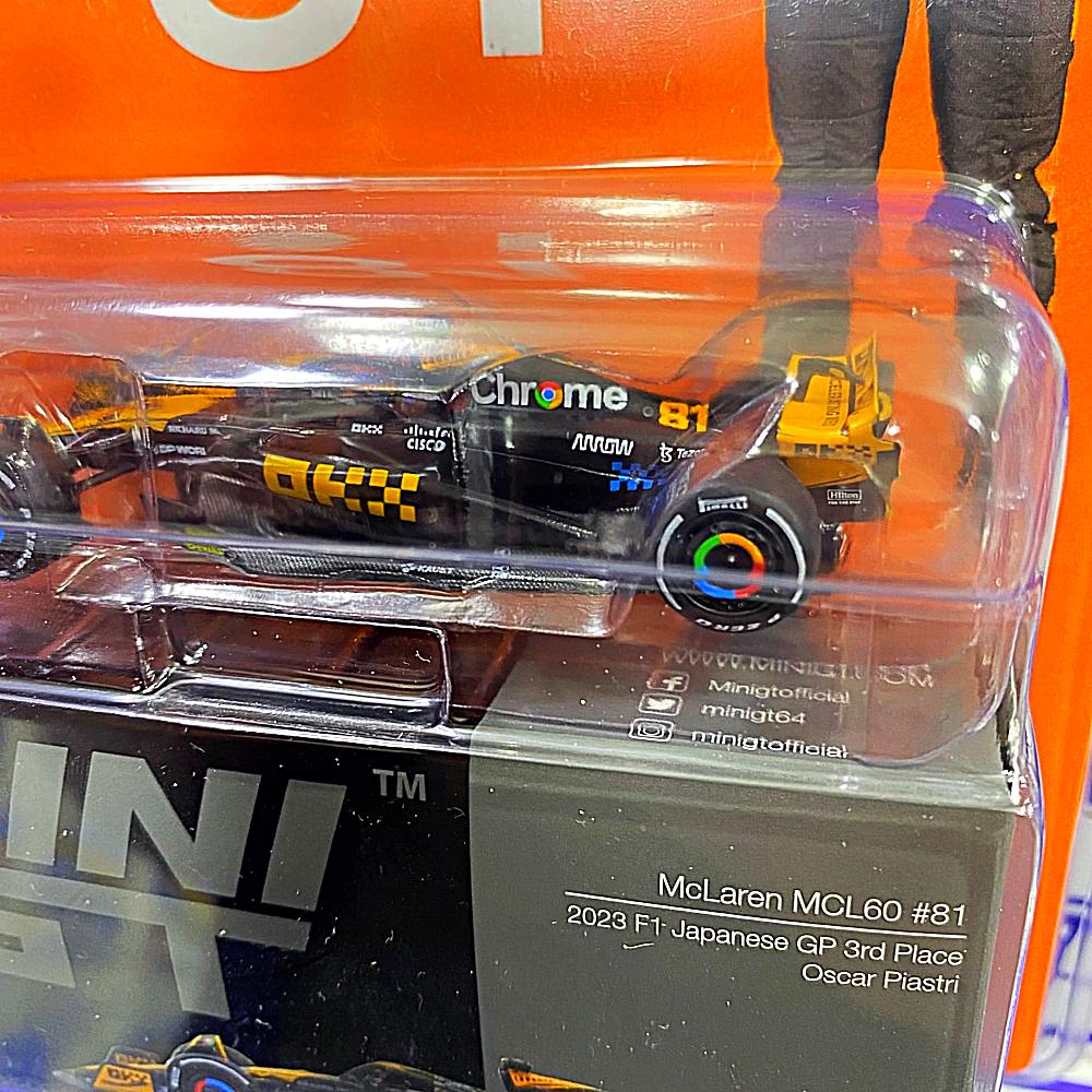 768 MINIGT OSCAR PIASTRI MCLAREN MCL60 #81 2023 F1