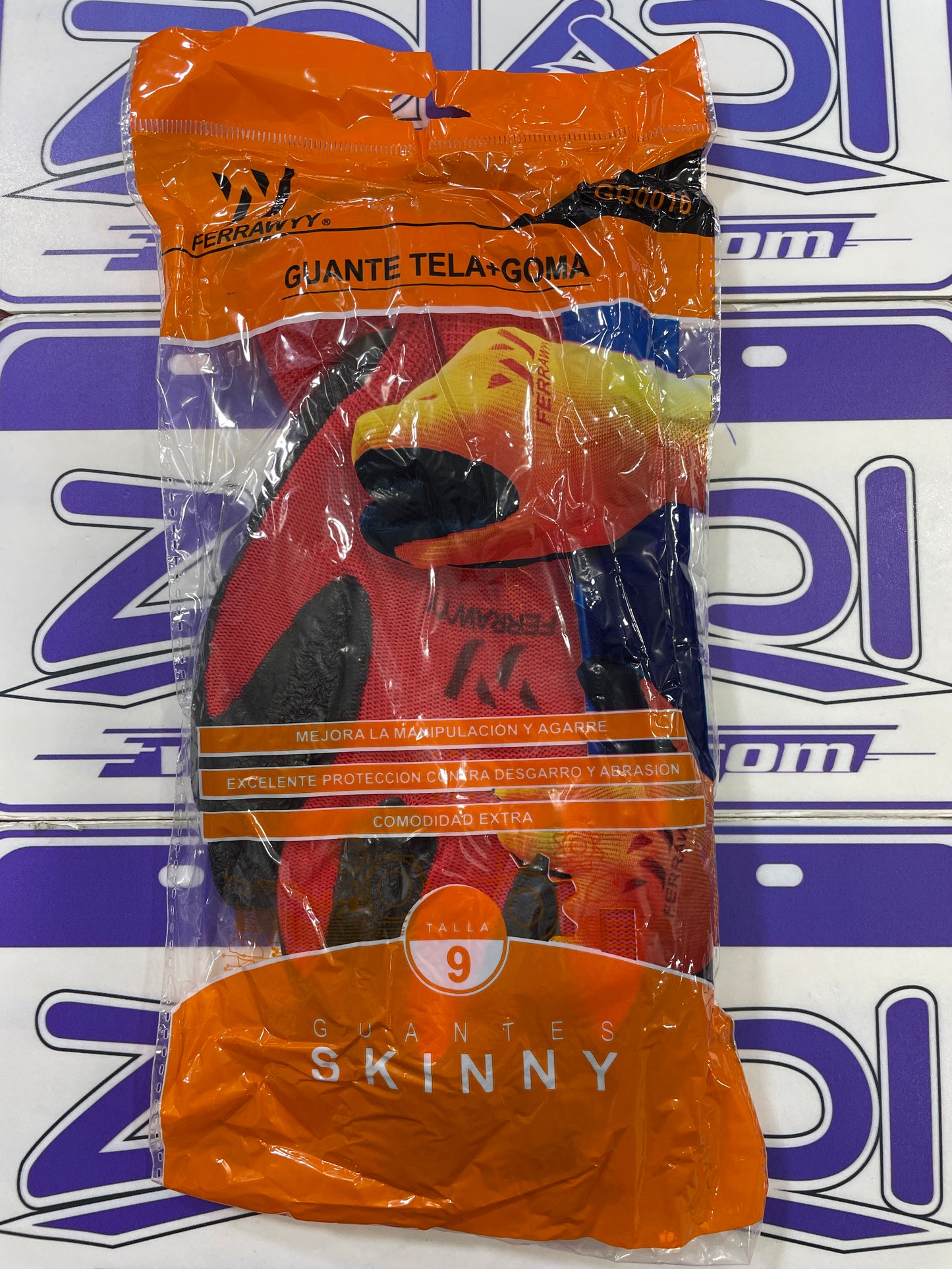 GUANTES TELA + GOMA
