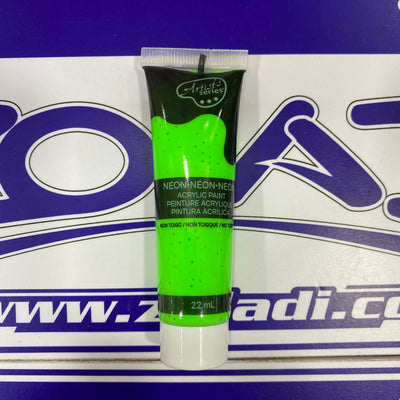 Verde Neón Pintura Acrílica 22 ml | Color Fluorescente, Alta Cobertura, Pintura de Arte y  Manualidades.