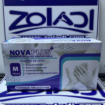GUANTES DE LÁTEX BLANCOS DESCARTABLES