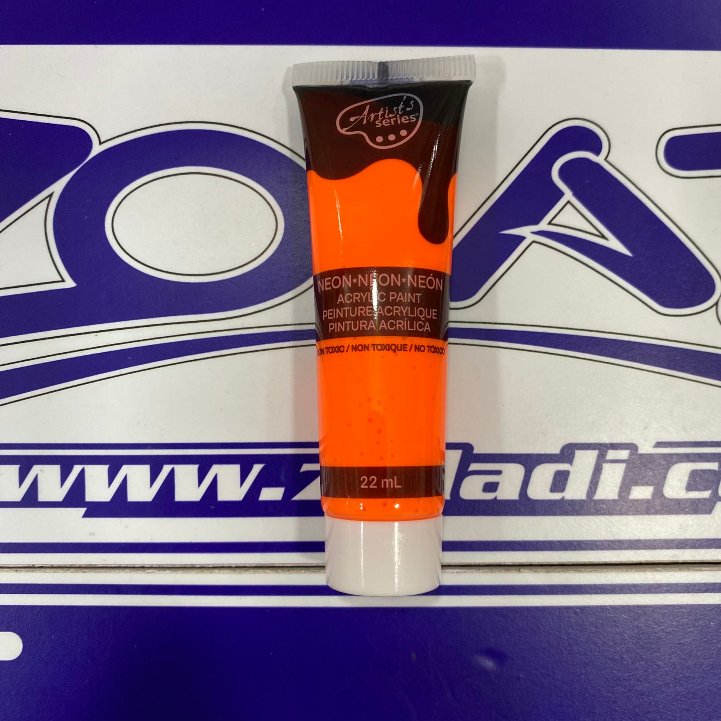 Anaranjado Neón Pintura Acrílica 22 ml | Color Fluorescente, Alta Cobertura, Pintura de Arte y Manualidades.