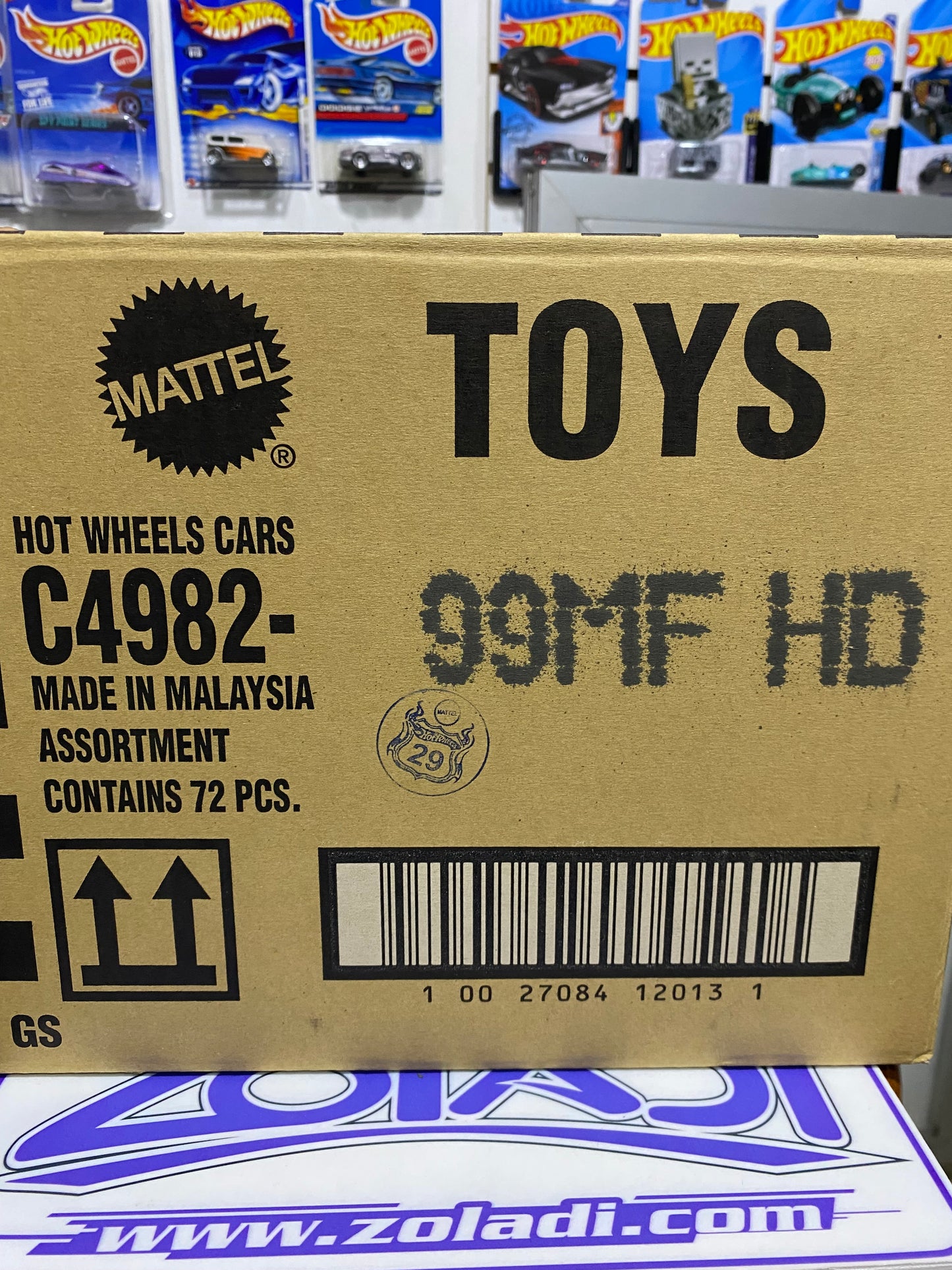 PROMO C4982 " F " CAJA 72 HOTWHEELS BÁSICOS CAJA " F 202